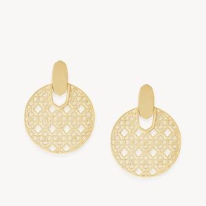 Kendra Scott Didi Filigree Statement Earrings in Rose Gold